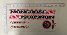 Mongoose Pro Sticker Decals (Black, White, Red) - Die Cut 