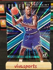 2021-22 Donruss Basketball Power In The Paint Holo Teal Laser *Shaquille O'neal*