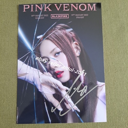 Blackpink ROSE JENNIE JISOO LISA PINK VENOM PHOTO 5*7 AUTOGRAPHED K-POP - Picture 9 of 11