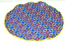 Lord R Colton Masterworks Naples Purple Orange Color Silk Pocket Round New