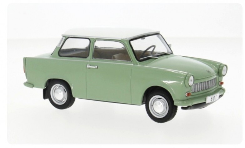 Trabant 601 verte 1965 Whitebox WHT124241 | Miniature 1/24 haute fidélité sans plastique fragile