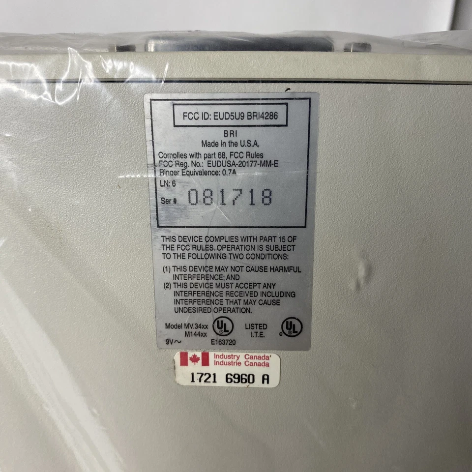 Vintage Apple External Modem BocaModem V.34 28,800bps Data Fax Machine Untested - Image 4 of 4