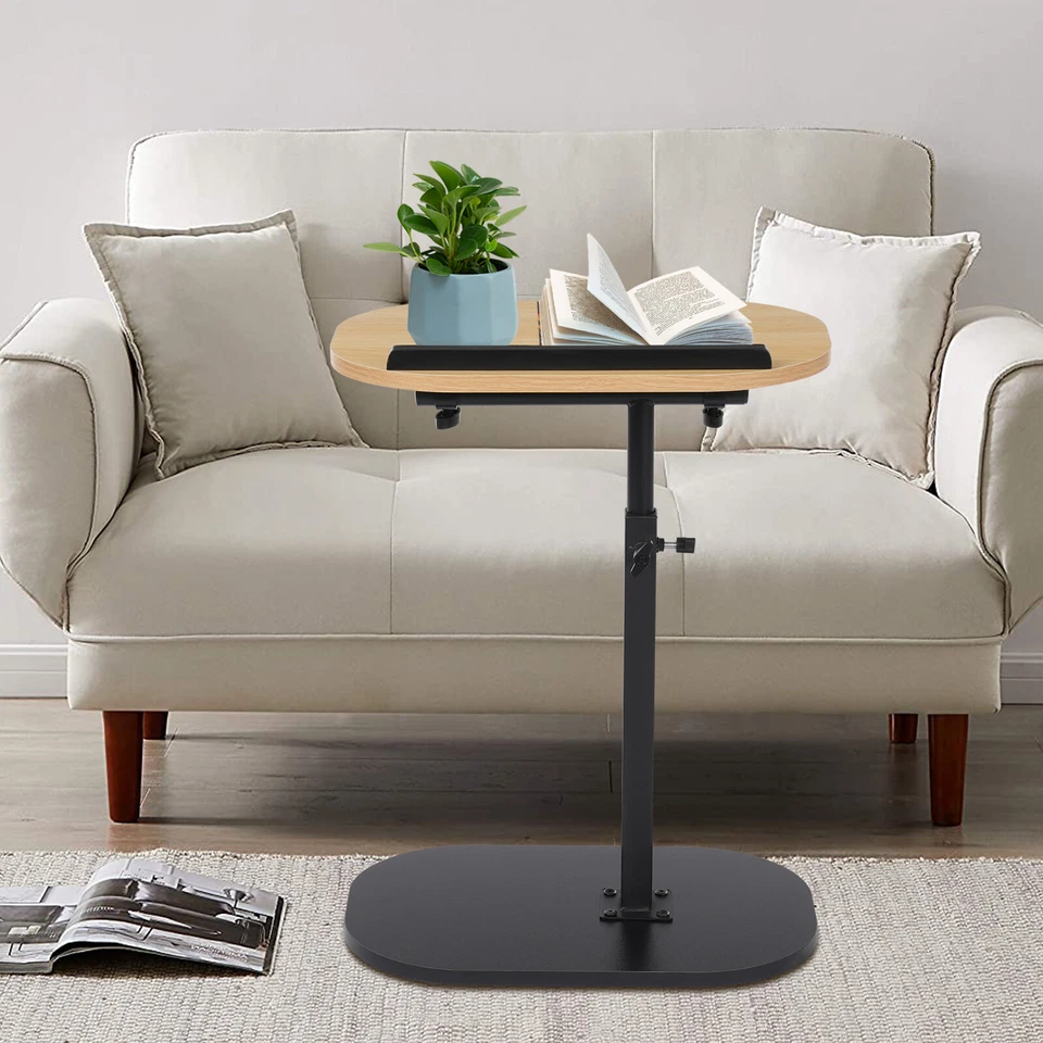 C-shaped Side Table Small Coffee Table Height Adjustable Bed Sofa Side Table - Image 2 of 4