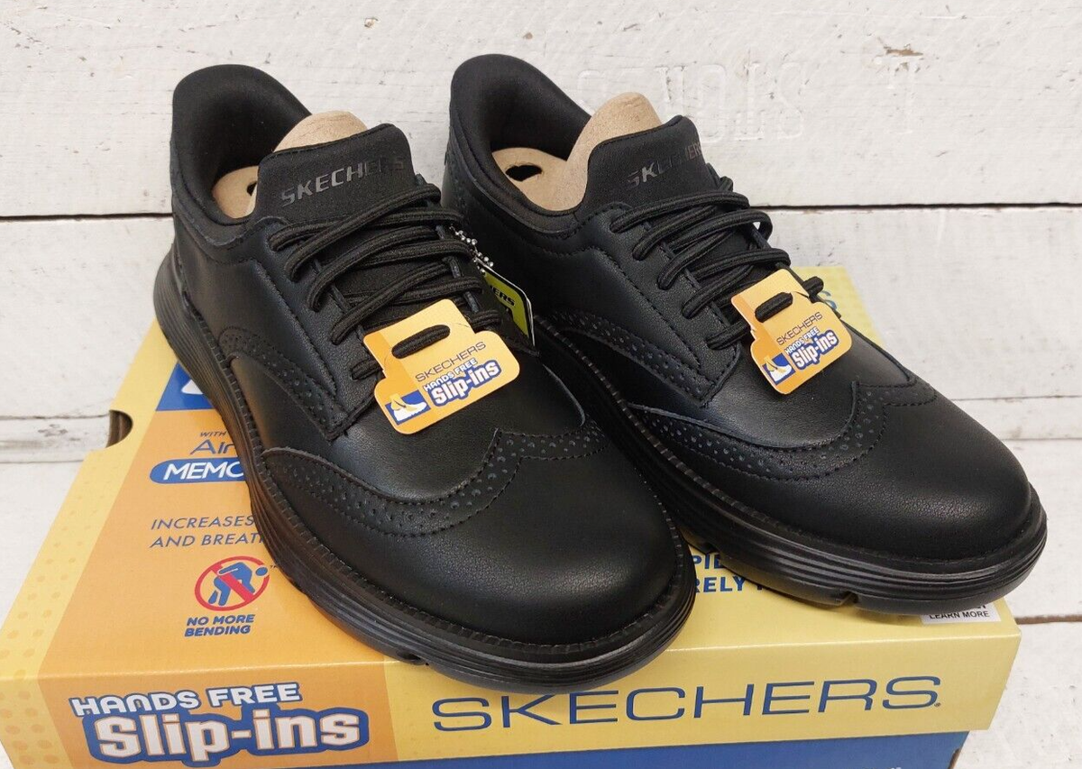 Mens Skechers 205311 Garza-Sully Black Classic Fit Hands Free Slip