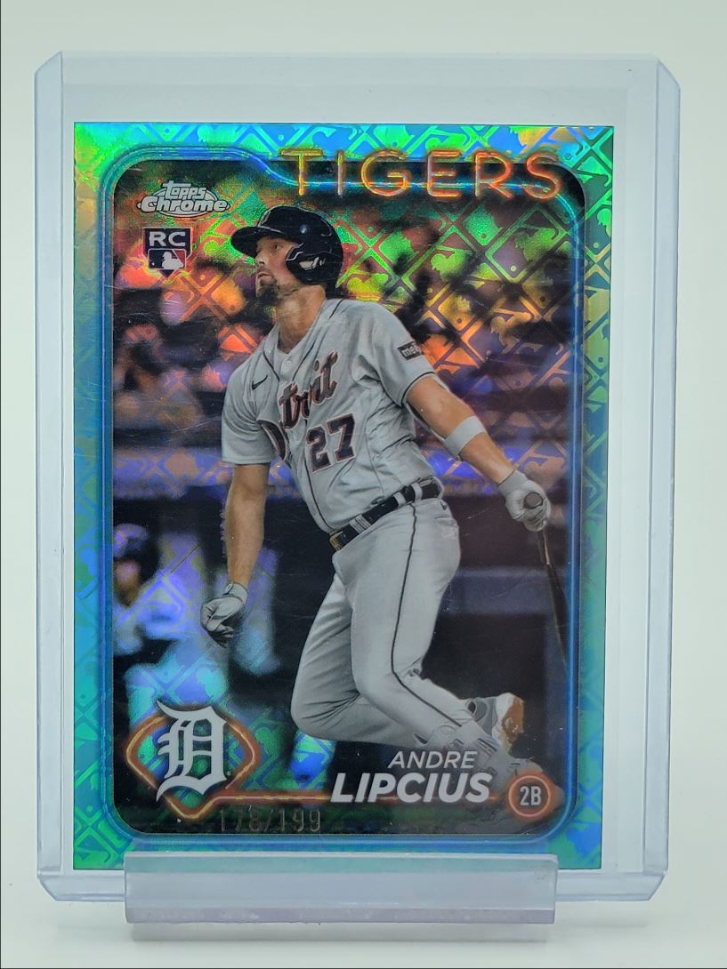ANDRE LIPCIUS 2024 TOPPS CHROME LOGOFRACTOR ROOKIE AQUA RC /199 Q3841