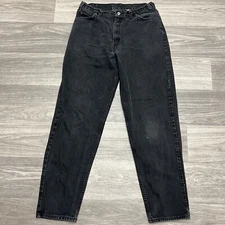 Vintage 90s Levi's 560 Jeans Men 36x34 Fit 32x33 Black Orange Tab Faded Denim