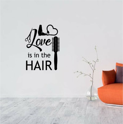 Love Is In Capelli 2 Vinile Muro Arte Citazione Adesivo Barbiere Parrucchieri Ebay