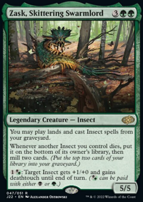MTG Magic the Gathering Zask, Skittering Swarmlord (47/835