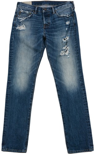 Abercrombie \u0026 Fitch Uomo Jeans Denim Stivale Taglio Cotone Blu Tasca  Bottone | eBay