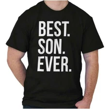 Cool Best Son Ever Family Mother Father Love Mens Casual Crewneck T Shirts Tees
