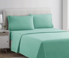 Clara Clark Microfiber 4 pc King Mint Green Sheet Allergy Free 1800 Premier Set