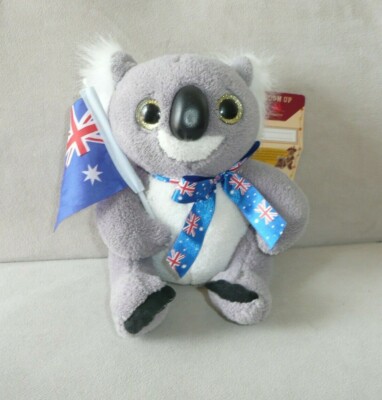 Boom Up Koala Bear Stuffed Plush Toy 25cm Koala Bear with Flag