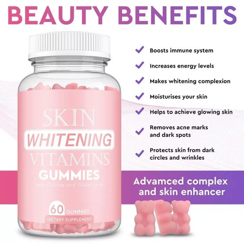 2X BIYODE Glutathione Gummies Vegan Skin Glow Biotin L-Glutathione VitC 60' - Picture 9 of 22