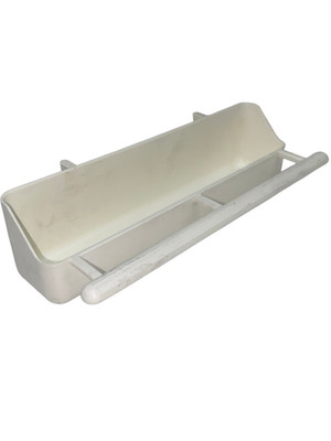 Futternapf Wassernapf mit Sitzstange Vogelnapf mit Anflugstange 18cm  250ml weiß