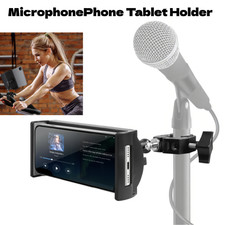 Mic Stand Tablet Holder Mount for 4.7  12.9" iPad iPhone Aluminum Adjustable US