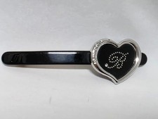 Vintage Clip French Black Heart Rhinestone Handmade Barrette Hair Clip