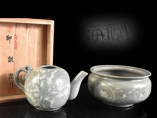 Y5674 : XF Korean TEAPOT Kyusu Sencha 柳海剛made
