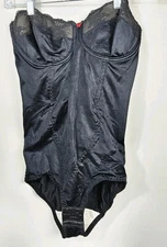  Black Corset/Teddy Bodice Shapewear By Flexees Size 38C