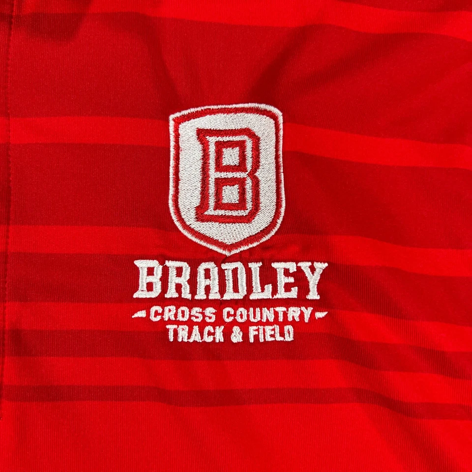 Bradley Braves Polo Shirt Mens Medium Red Short Sleeve Under Armour NCAA - Image 3 of 4