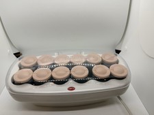 Conair 12 Hot Rollers Set Compact, Heated Hair Curlers With Case CHV12XN WORKS