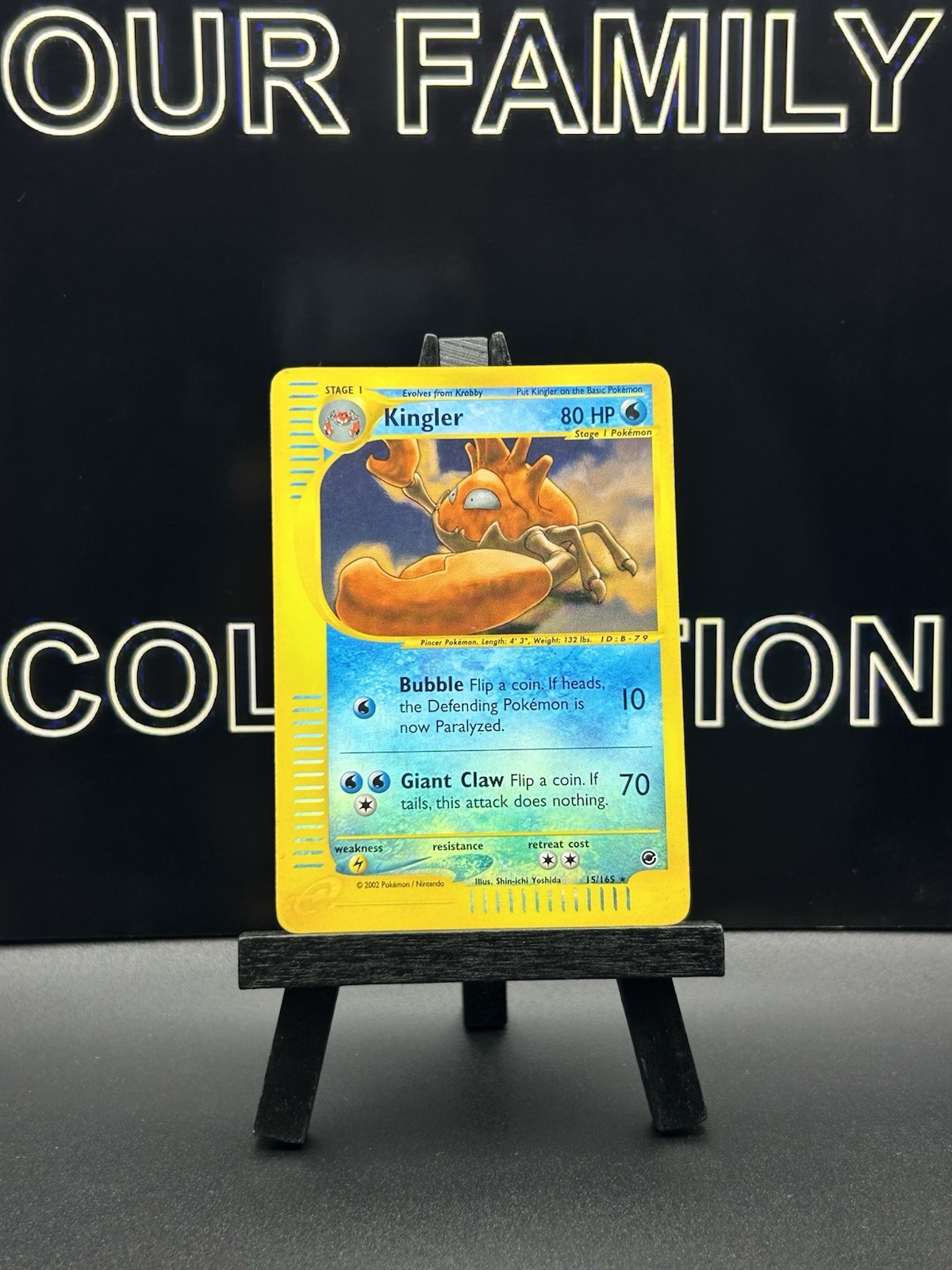 Kingler 15/165 Reverse Holo Rare Expedition Vintage WOTC Pokemon Card
