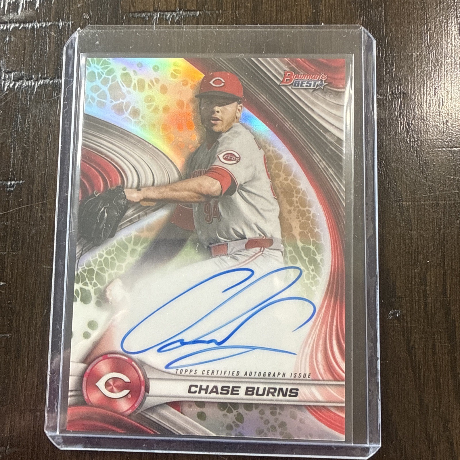 2024 Bowman's Best - Chase Burns On Card Auto Refractor #B24-CB (AU, RC)
