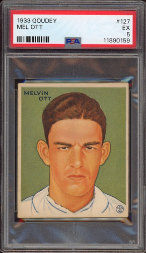 1933 Goudey #127 Mel Ott PSA EX 5