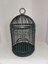 Vintage Heavy Duty Metal Dome Bird Cage with Latching Door and Hang Capabilities