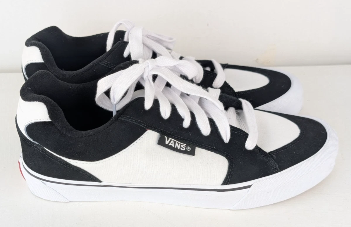 Vans Men\'s Chukka Push 2 tone Black White Canvas Suede Skate shoes Sizes NIB Vans Chukka Push LS 2-Tone - Black White for sale | eBay main image 2