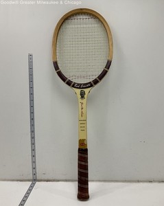 Dunlop Brown Wood Rod Laver Grand Slam Tennis Racket Vintage 23 Inch