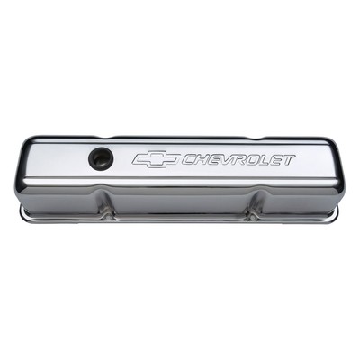 Proform Valve Cover Set 141-103; GM Performance Chrome, Tall for SBC
