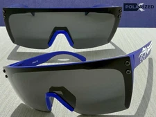 Mens Hardcore Biker Motorcycle Riding Wrap Shield POLARIZED SUNGLASSES Dark Lens