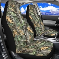  Car Seat Covers Front Seats Only Camo Hunting Car Accessories A-Camo Hunting