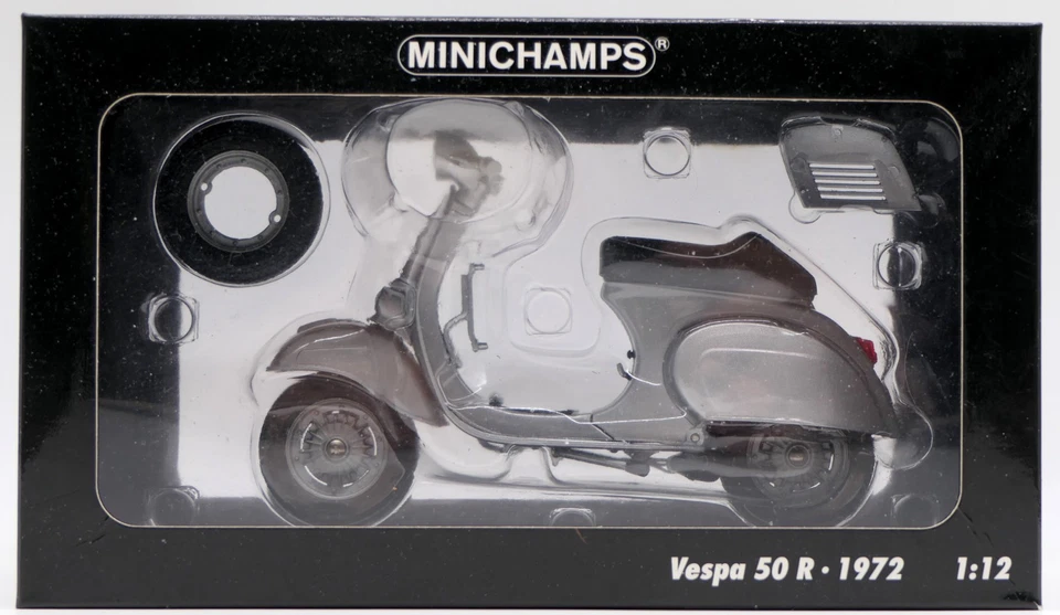 MINICHAMPS 1/12 VESPA 50  R – 1972 – SILVER  EN BOITE 122129600 TRES RARE COOL - Photo 2/4