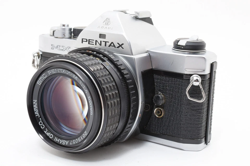 [N.Mint]PENTAX MX SLR 35mm Film Camera Silver+SMC PENTAX-M 50mm f1.4 2665930 - Image 3 of 4
