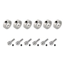 12pcs Set Screw Collars 10.05mm Bore 15mm OD, 6mm Height with M4 Screw Silver