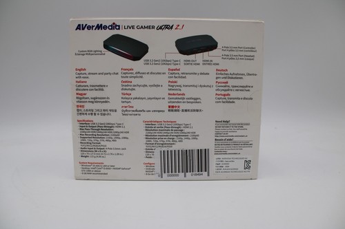 Carte de capture AVerMedia Live Gamer Ultra 2.1-4K Plug & Play avec VRR et HDR - Photo 2/8