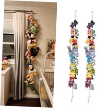80" Cotton Hanging Storage Chain For Stuffed Animals Storage with 20 Metal