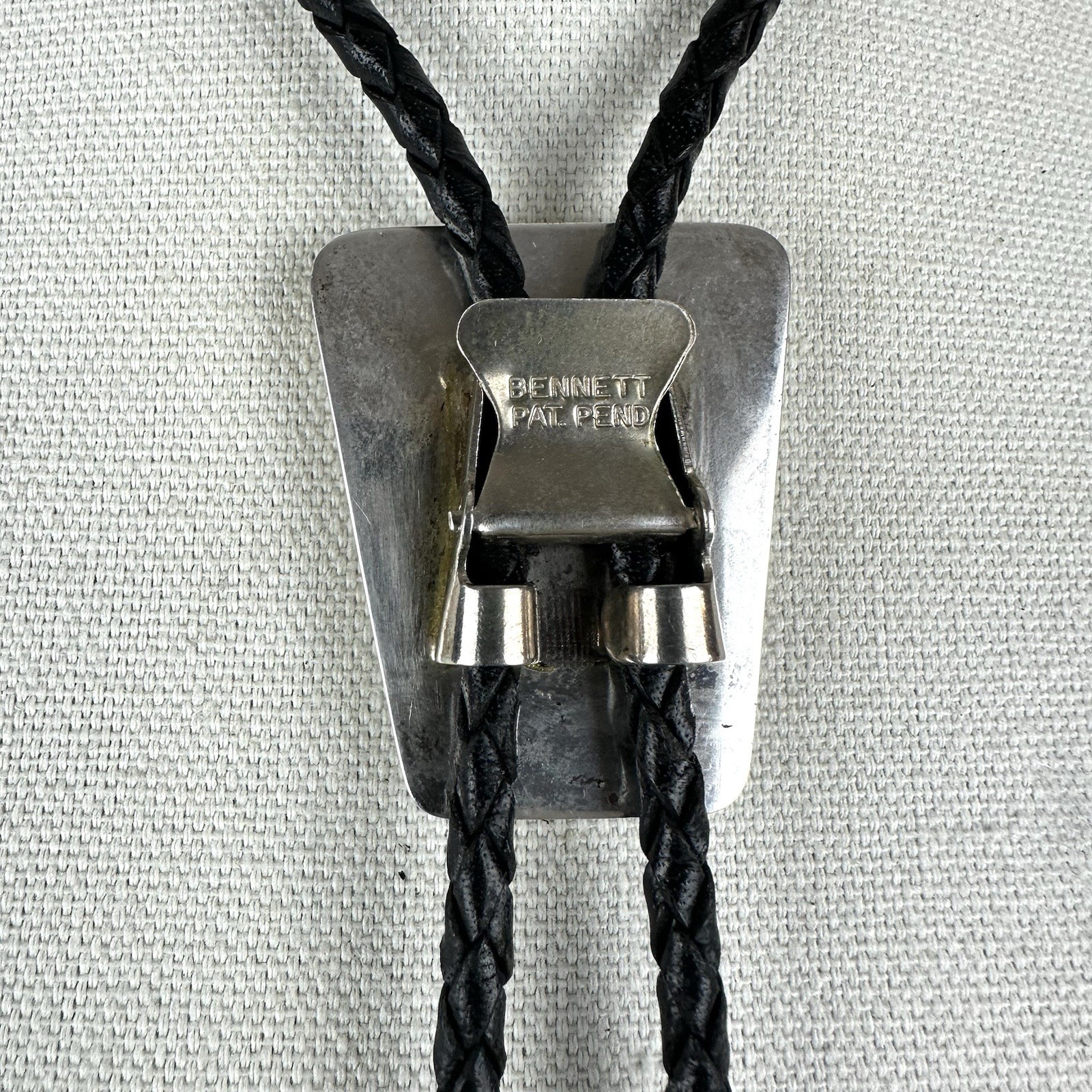 Tremendous Vintage Turquoise Stone Sterling Silver Western Bolo Tie