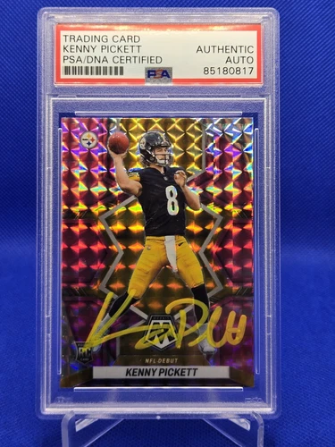 Kenny Pickett RC Auto- 2022 Mosaic Camo Pink PSA/DNA Certified Cleveland Browns