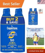 Sport SPF 50 Sunscreen Spray - 5.5 Oz, Water Resistant, Keeps Skin Moisturized