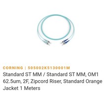 CORNING 505002K5130001M 1M Fiber-Optic Cable ...