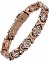 Feraco Pure Copper Bracelets for Women, Ultra Strength Magnetic Therapy Bracelet