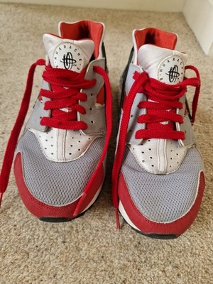 Nike Jugend Air Huarache Weiß Gym Rot Laufen Sneaker Schuhe Uk6, EU39, US6,5