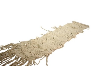 RUI ZHIXUAN Macrame Wall Hanging Hat Rack Beige Boho Cotton Decor 8 Hats