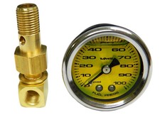 Yellow Fuel Pressure Gauge Liquid Filled 18 Npt For Acura Integra B Series Vms