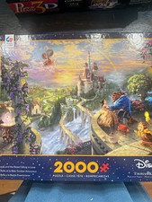 Thomas Kinkade Disney Beauty and the Beast Falling in Love 2000-Piece Puzzle