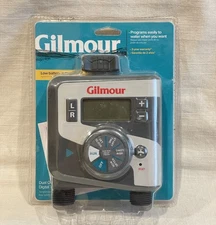 NEW SEALED Gilmour 804014-1001 Programmable Digital Water Timer 2 Zone