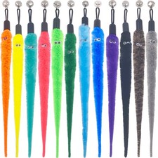 Cat Toy Worm Refills, 15 Pieces Interactive Cat Wand Attachments Worms Toy