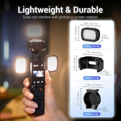 Pocket3 LED Light for DJI Osmo Pocket 3 / Xtra Muse Mount with One